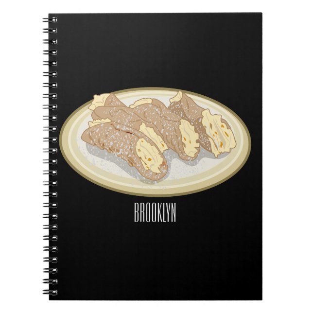 Cuaderno Ilustracion personalizado Cannoli (Frente)