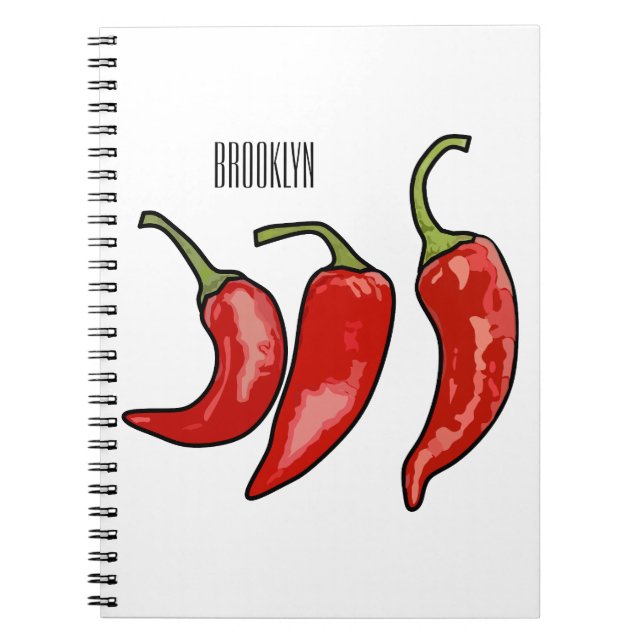 Cuaderno Ilustracion personalizado Chili (Frente)