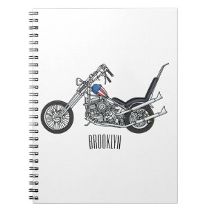 Cuaderno Ilustracion personalizado Chopper Motorcycle 1950