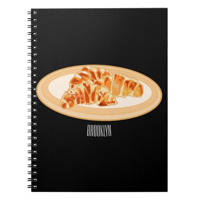 Cuaderno Ilustracion personalizado croissant (Frente)