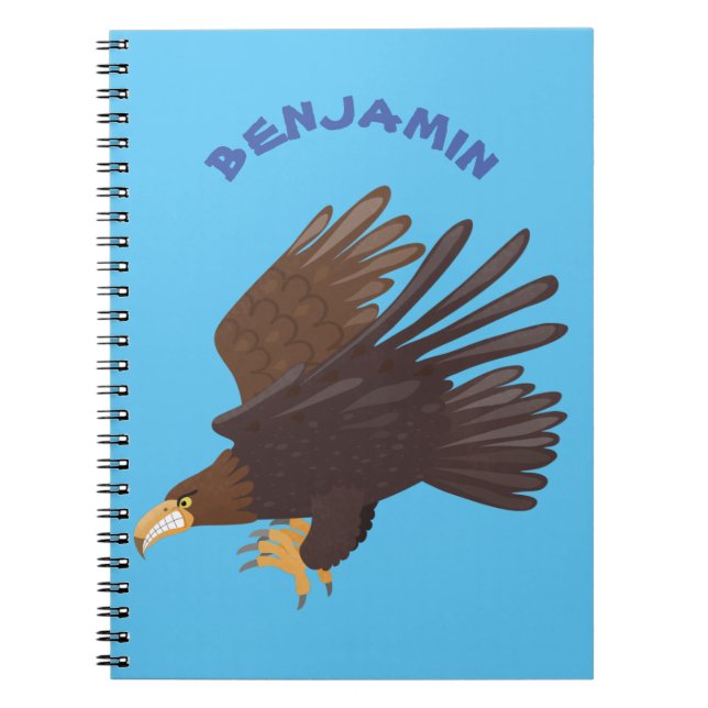 Cuaderno Ilustracion personalizado de águila dorada diverti (Frente)