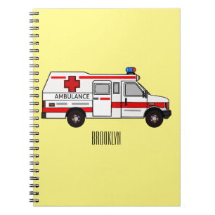 Cuaderno Ilustracion personalizado de ambulancia