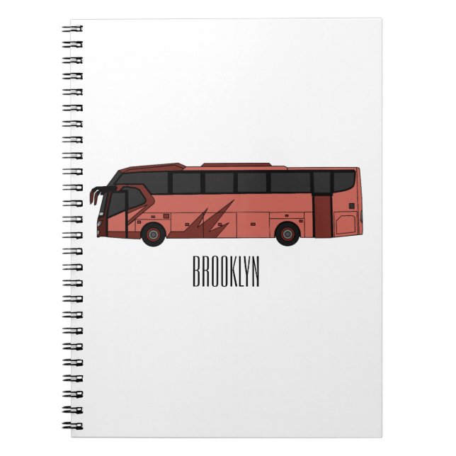 Cuaderno Ilustracion personalizado de autobús (Frente)