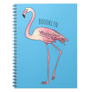 Cuaderno Ilustracion personalizado de aves de Flamingo