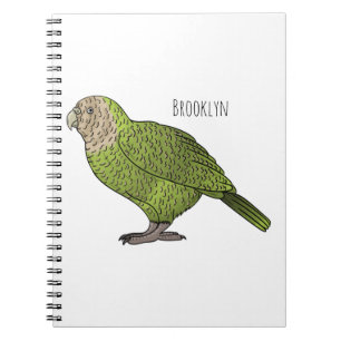 Cuaderno Ilustracion personalizado de aves Kakapo