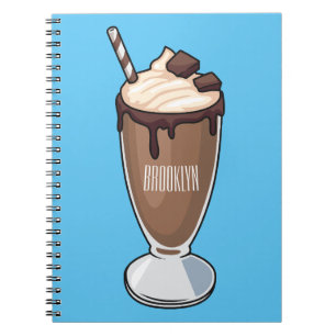 Cuaderno Ilustracion personalizado de batido de chocolate