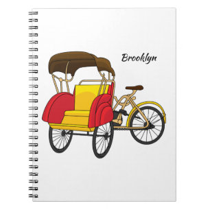 Cuaderno Ilustracion personalizado de bicitaxi