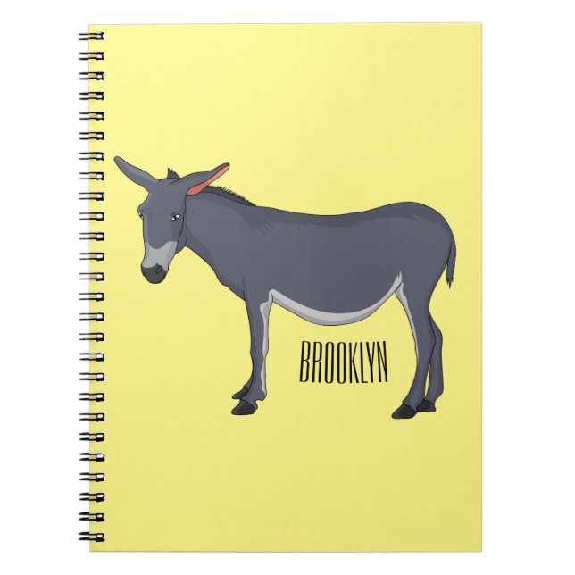 Cuaderno Ilustracion personalizado de burro (Frente)