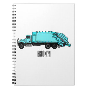 Cuaderno Ilustracion personalizado de camión de basura