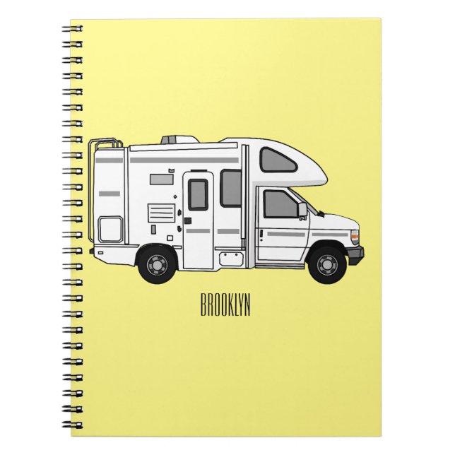 Cuaderno Ilustracion personalizado de Campervan (Frente)