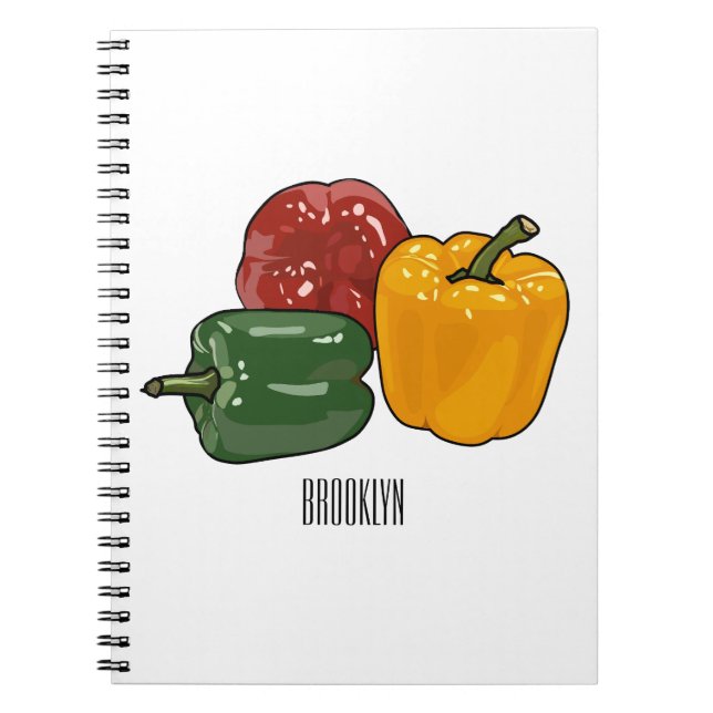 Cuaderno Ilustracion personalizado de Capsicum (Frente)