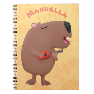 Cuaderno Ilustracion personalizado de capybara ukulele cant