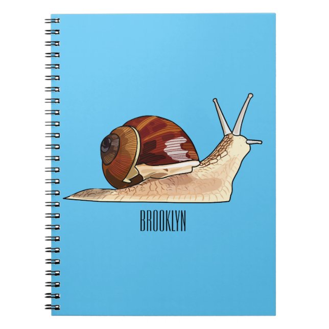 Cuaderno Ilustracion personalizado de caracoles (Frente)