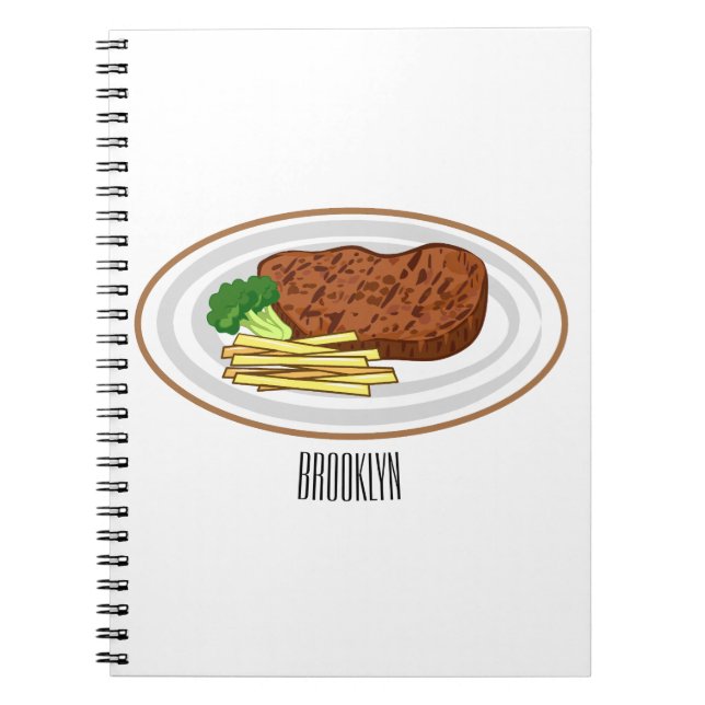Cuaderno Ilustracion personalizado de carne (Frente)