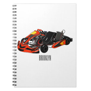 Cuaderno Ilustracion personalizado de carreras de Kart