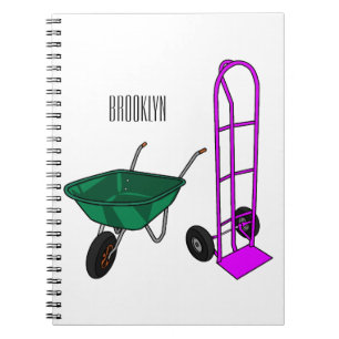 Cuaderno Ilustracion personalizado de carretillas y carrito