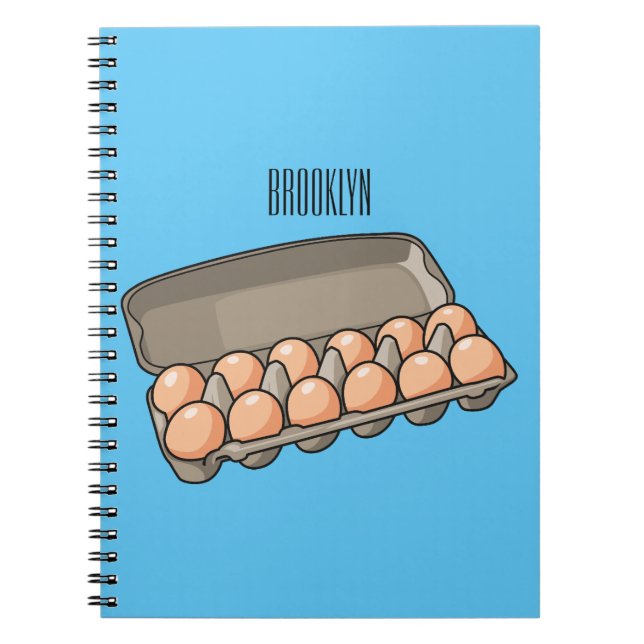 Cuaderno Ilustracion personalizado de cartón de huevo (Frente)