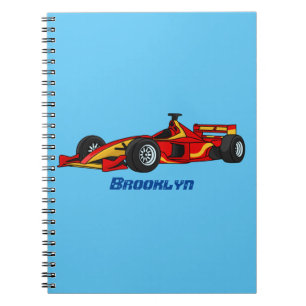 Cuaderno Ilustracion personalizado de coches de carreras de