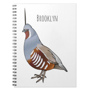 Cuaderno Ilustracion personalizado de codorniz de montaña