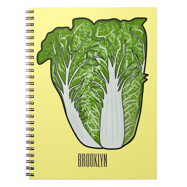 Cuaderno Ilustracion personalizado de col chino (Frente)