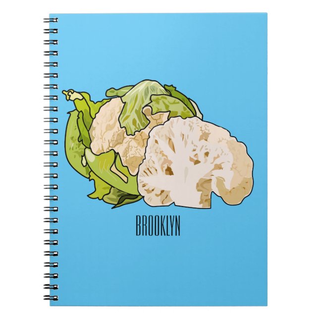 Cuaderno Ilustracion personalizado de coliflor (Frente)