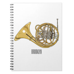 Cuaderno Ilustracion personalizado de cuerno francés