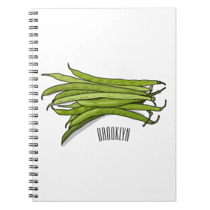 Cuaderno Ilustracion personalizado de frijol verde