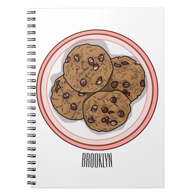 Cuaderno Ilustracion personalizado de galletas de chocolate (Frente)