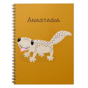 Cuaderno Ilustracion personalizado de gecko de color marrón