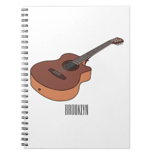 Cuaderno Ilustracion personalizado de guitarra acústica