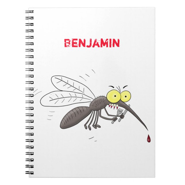 Cuaderno Ilustracion personalizado de insectos de mosquitos (Frente)