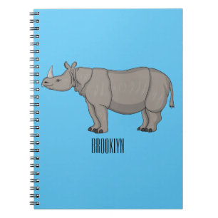 Cuaderno Ilustracion personalizado de Javan rhinoceros