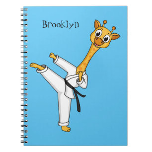 Cuaderno Ilustracion personalizado de Kung Fu giraffe