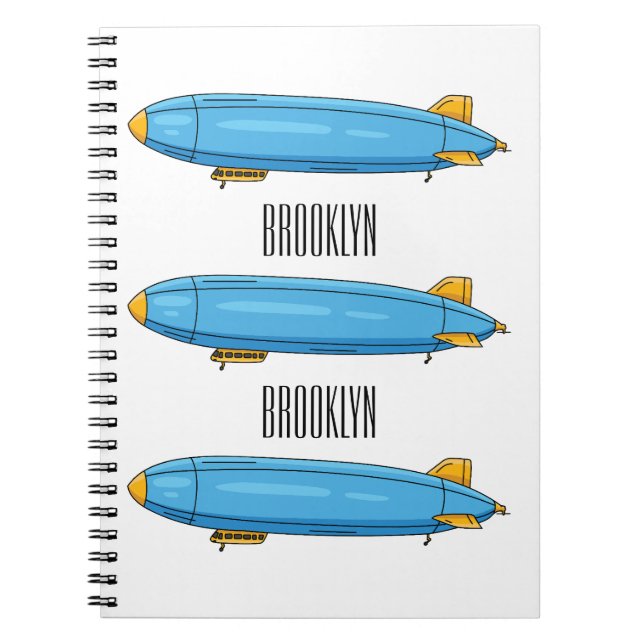 Cuaderno Ilustracion personalizado de la aeronave (Frente)
