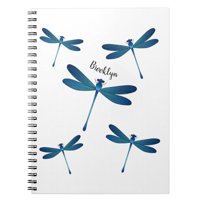 Cuaderno Ilustracion personalizado de la libélula (Frente)