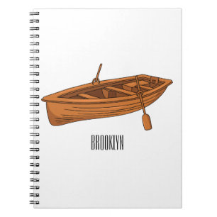 Cuaderno Ilustracion personalizado de lancha dorada