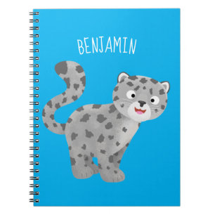 Cuaderno Ilustracion personalizado de leopardo de las nieve