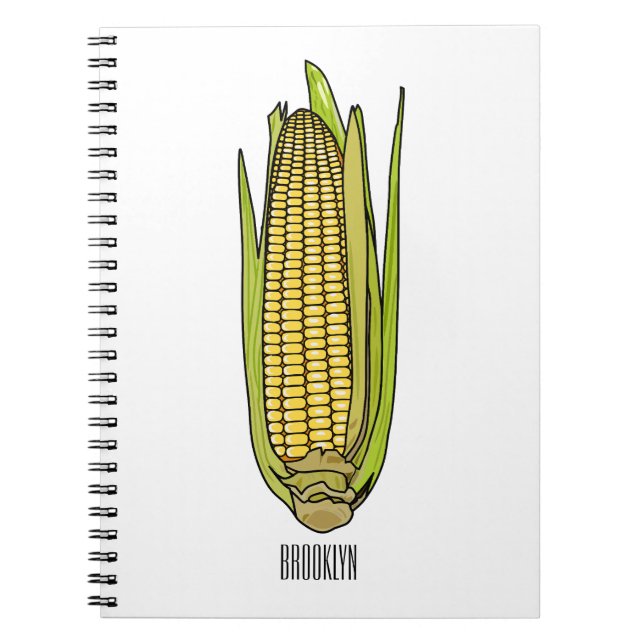 Cuaderno Ilustracion personalizado de maíz (Frente)