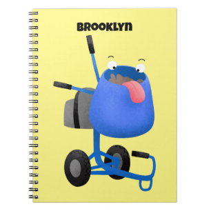Cuaderno Ilustracion personalizado de mezclador de cemento