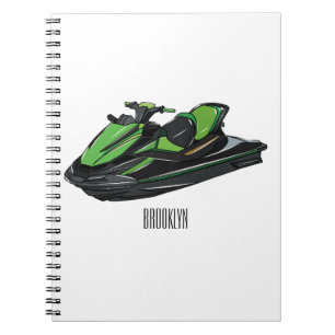 Cuaderno Ilustracion personalizado de moto acuática