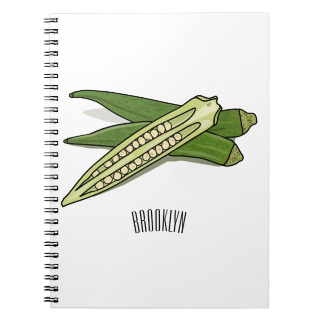Cuaderno Ilustracion personalizado de Okra (Frente)