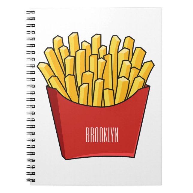 Cuaderno Ilustracion personalizado de patatas fritas (Frente)