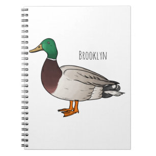 Cuaderno Ilustracion personalizado de pato mallard