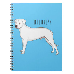 Cuaderno Ilustracion personalizado de perro argentino Dogo