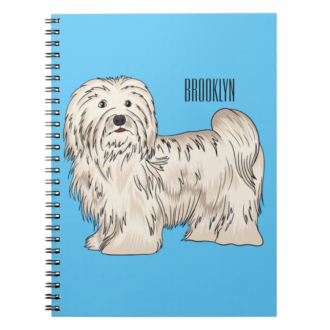 Cuaderno Ilustracion personalizado de perro de La Habana (Frente)