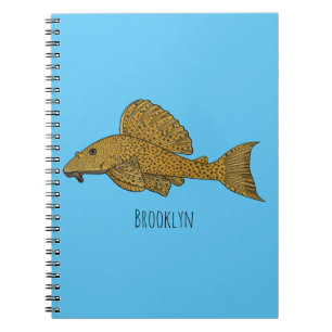 Cuaderno Ilustracion personalizado de pescado Pleco