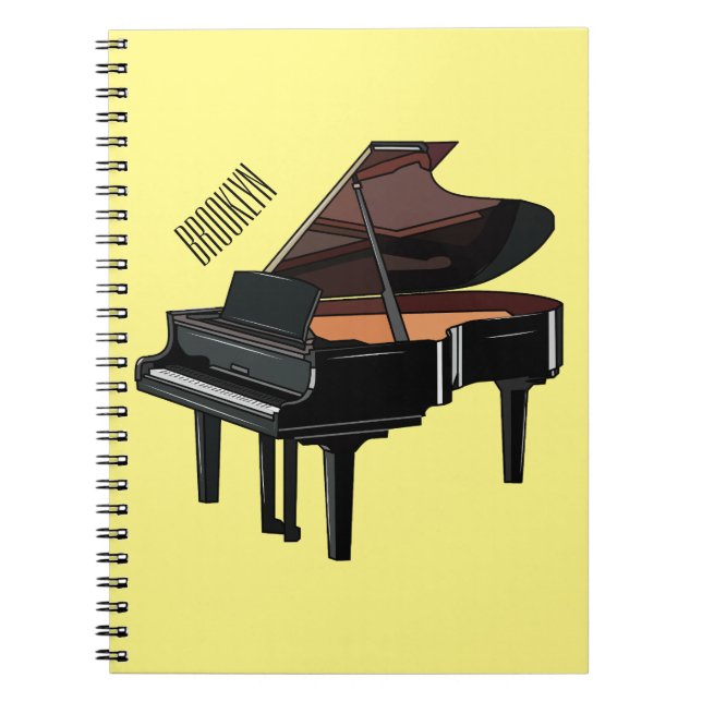 Cuaderno Ilustracion personalizado de piano (Frente)