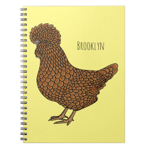 Cuaderno Ilustracion personalizado de pollo polaco Chamois