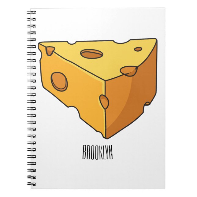 Cuaderno Ilustracion personalizado de queso (Frente)