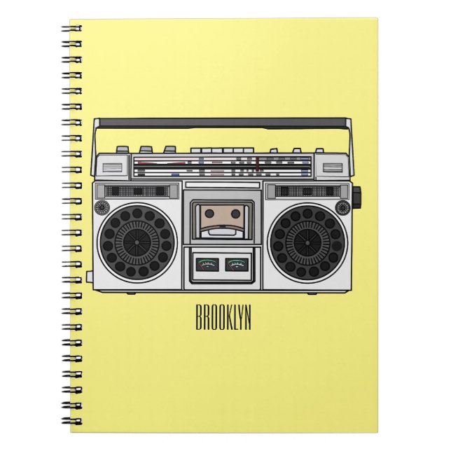 Cuaderno Ilustracion personalizado de radio (Frente)